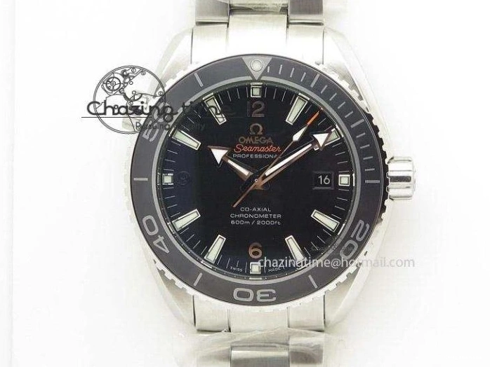 0507 Planet Ocean SS Bp Maker 45mm Black Bezel On SS Bracelet A OnTrend 8218